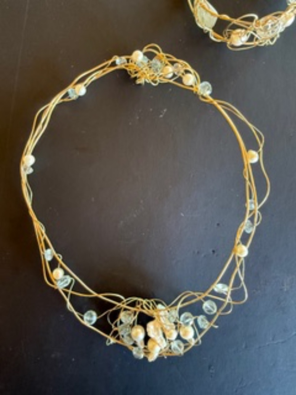 Kazuko Oshima Necklace with Fresh Water Pearls & Semi-Precious Stones - Picture 5 of 8